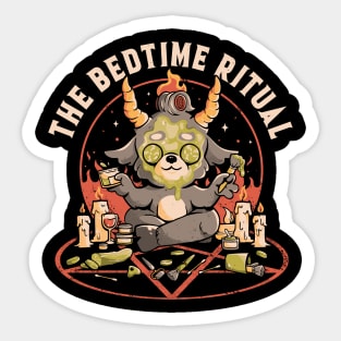 The Bedtime Ritual - Funny Evil Baphomet Gift Sticker